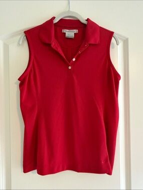 Nike Golf Red Sleeveless Polo Tank